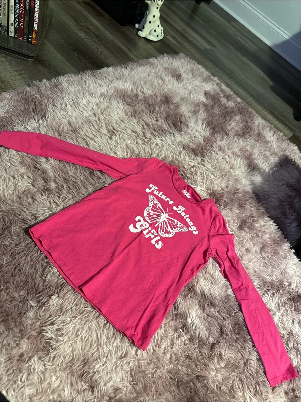 OshKosh B'gosh Hot Pink Long-Sleeve Butterfly Graphic Tee